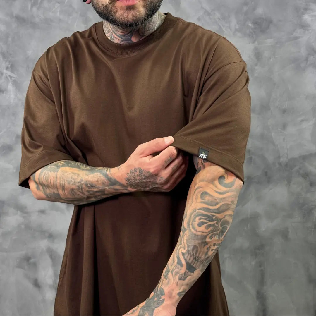 Camiseta Oversized Lisa Marrom