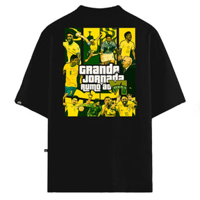 Camiseta Oversized VFK Grande Jornada Preta