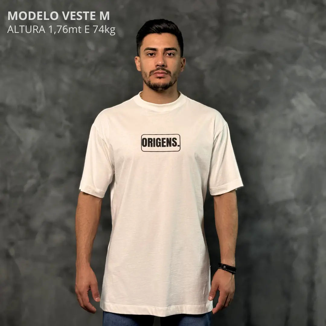 Camiseta Oversized Origens Off-White REF. VFK123