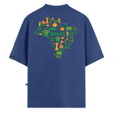 Camiseta Oversized VFK Tropical Brasil Azul
