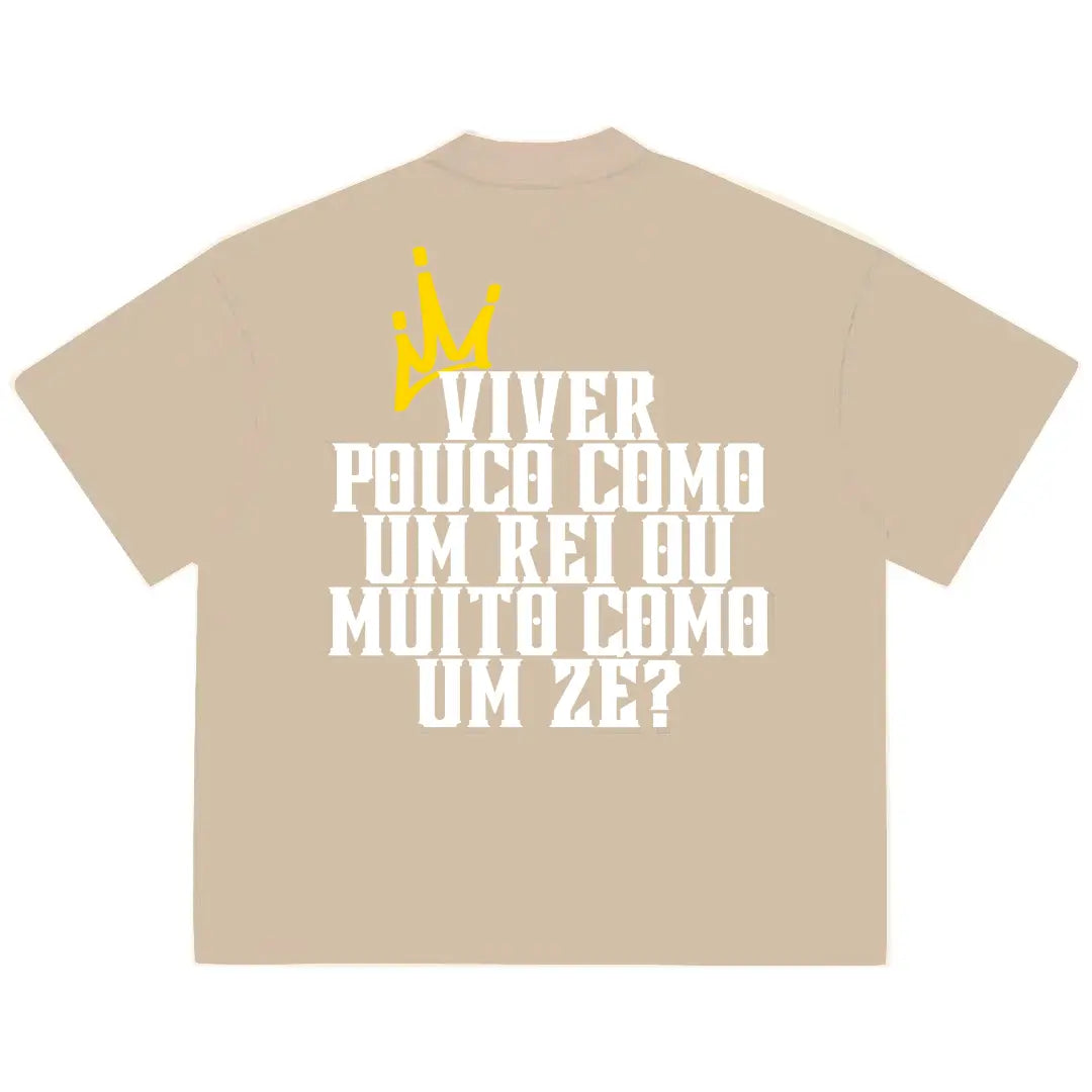 Camiseta Oversized King's Life Bege REF. VFK111