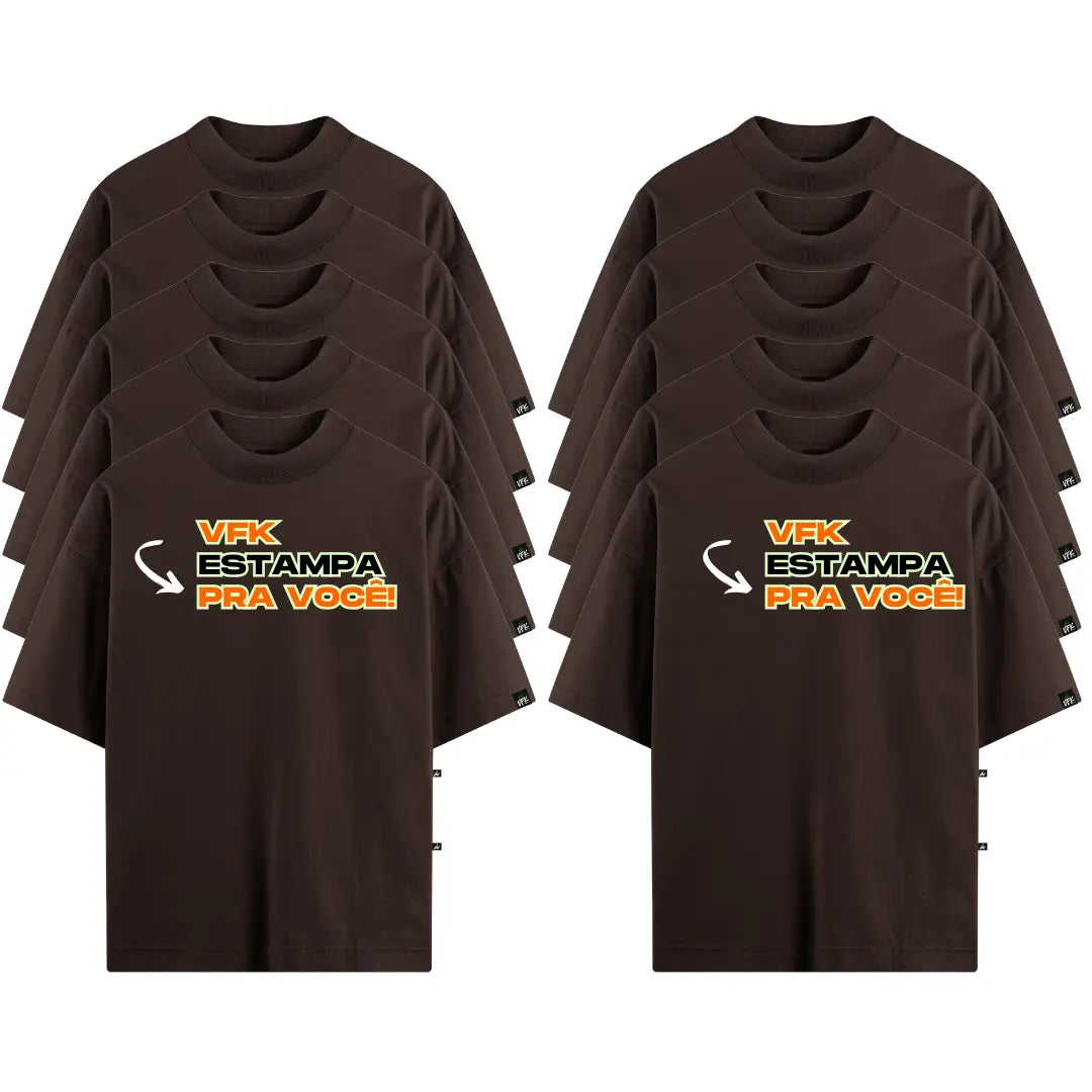 Kit Com 10 Camisetas Oversized Personalizadas