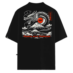 Camiseta Oversized Dragon Preto