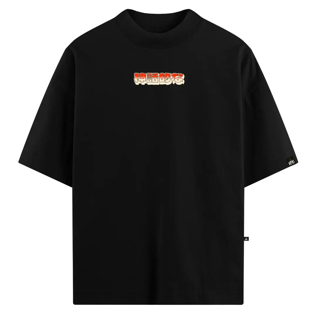 Camiseta Oversized Mythic Dragon Preto