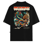 Camiseta Oversized Mythic Dragon Preto