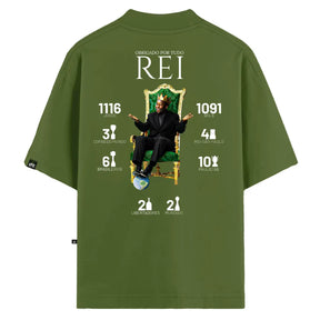 Camiseta Oversized VFK Obrigado Rei Verde