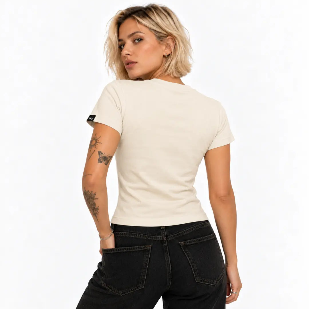 Baby Look Feminina Censored Off White