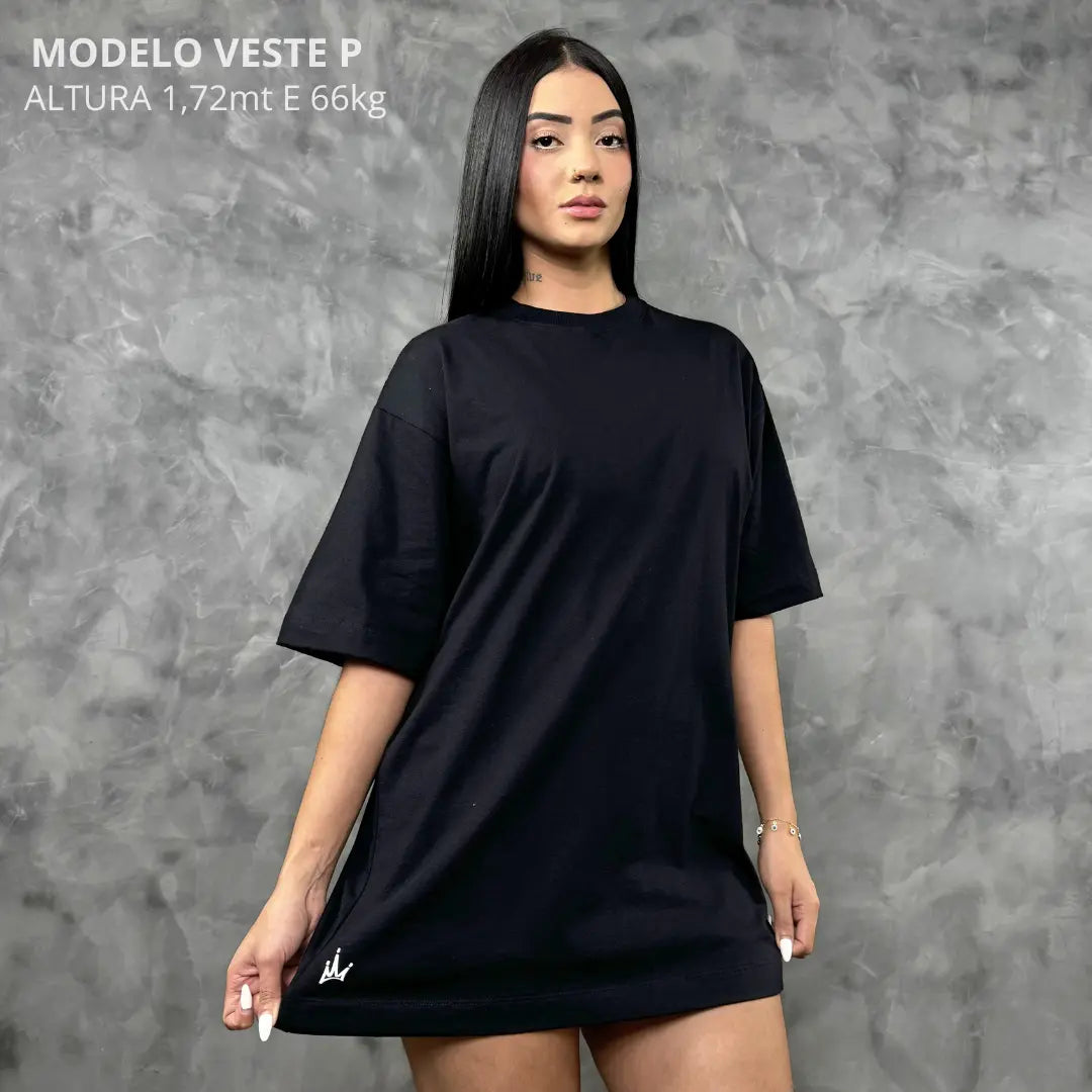 Camiseta Oversized Lisa Preto