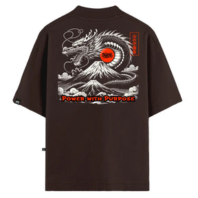Camiseta Oversized Dragon Marrom