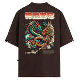 Camiseta Oversized Mythic Dragon Marrom