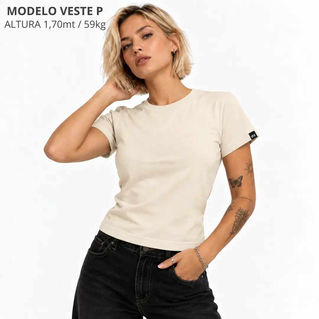 Baby Look Feminina Lisa Off White