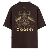 Camiseta Oversized Viking Origens Marrom