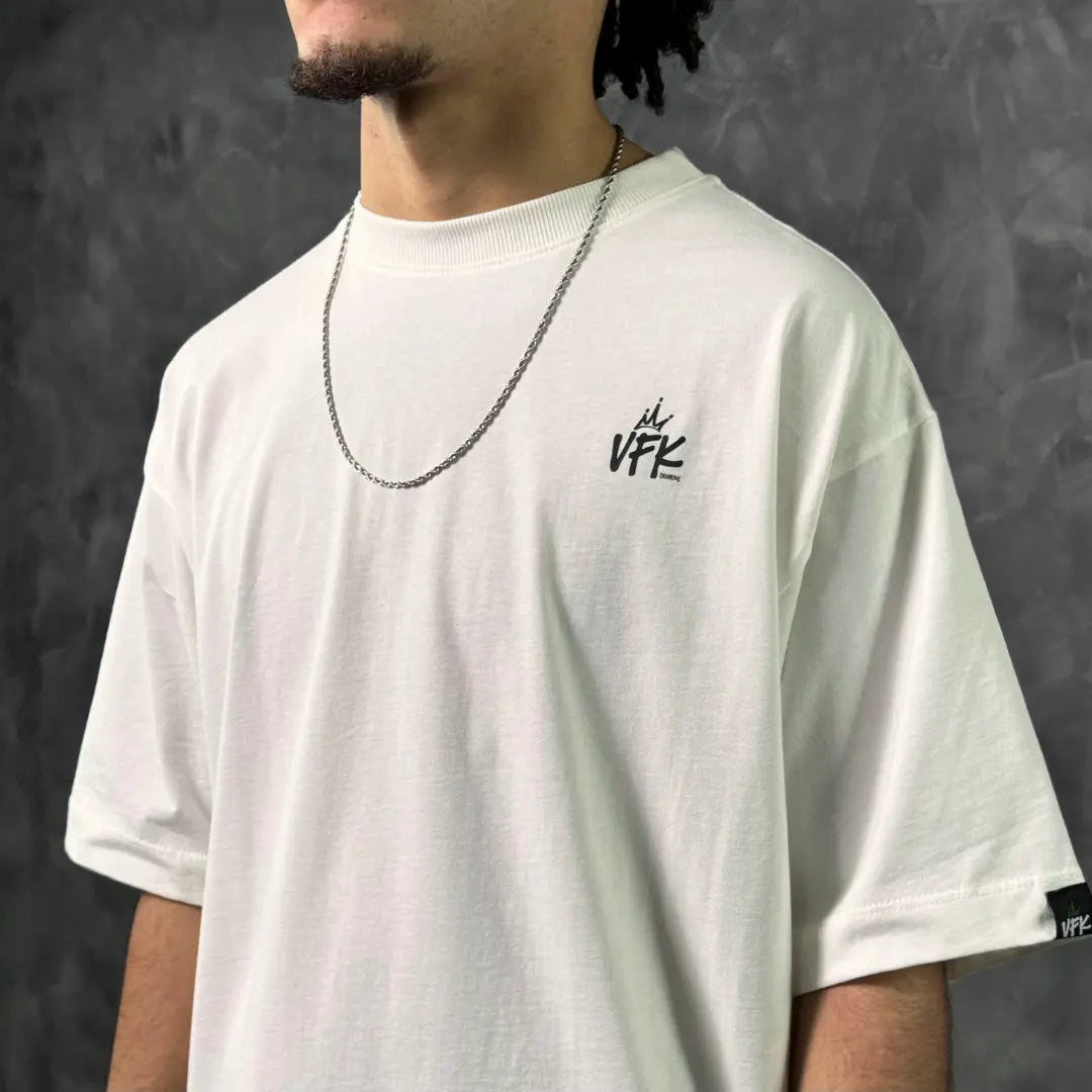 Camiseta Oversized Simple Off White REF. VFK109