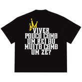 Camiseta Oversized King's Life Preto REF. VFK115