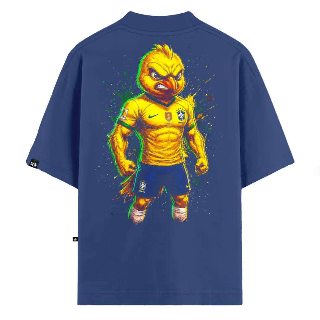 Camiseta Oversized VFK Fúria Brasileira Azul