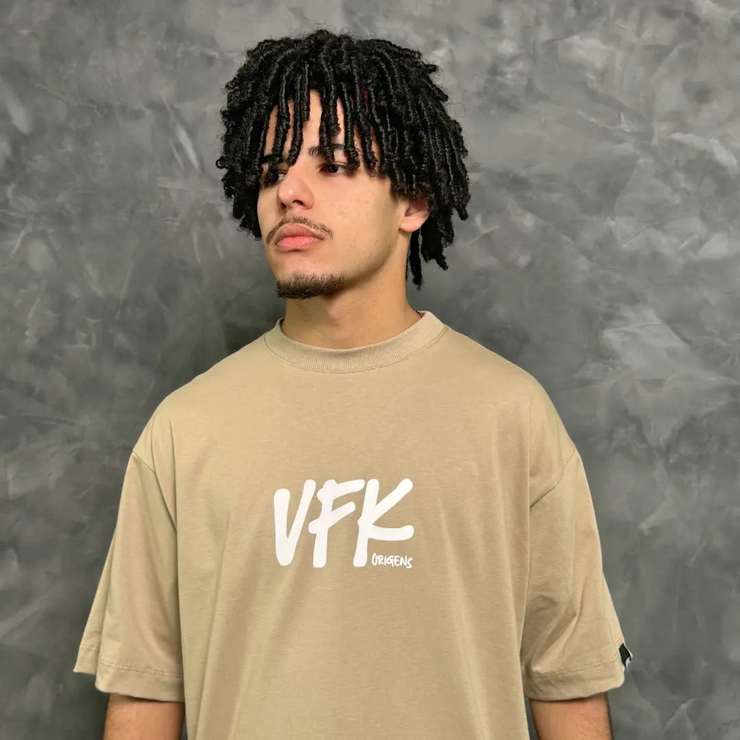 Camiseta Oversized Vfk Bege REF. VFK102