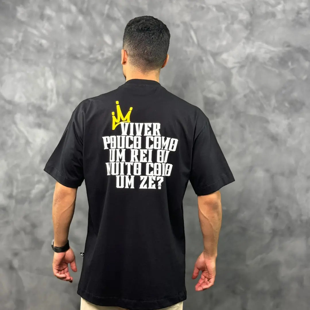 Camiseta Oversized King's Life Preto REF. VFK115