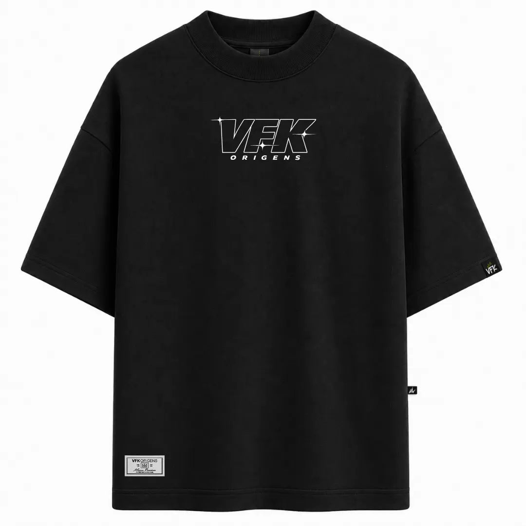 Camiseta Oversized VFK Heavy Orbit Preta