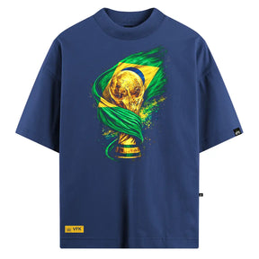Camiseta Oversized VFK Rumo ao Hexa Azul