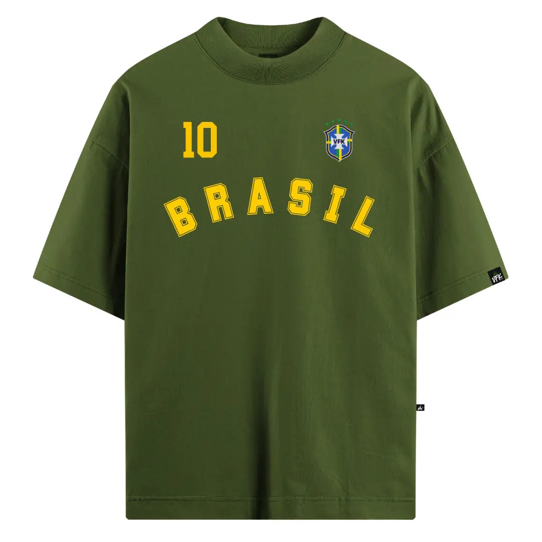 Camiseta Oversized VFK Brasil 10 Verde