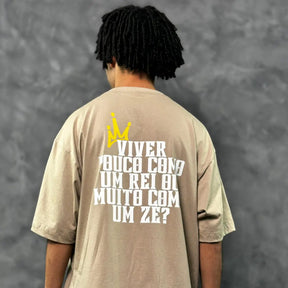 Camiseta Oversized King's Life Bege REF. VFK111