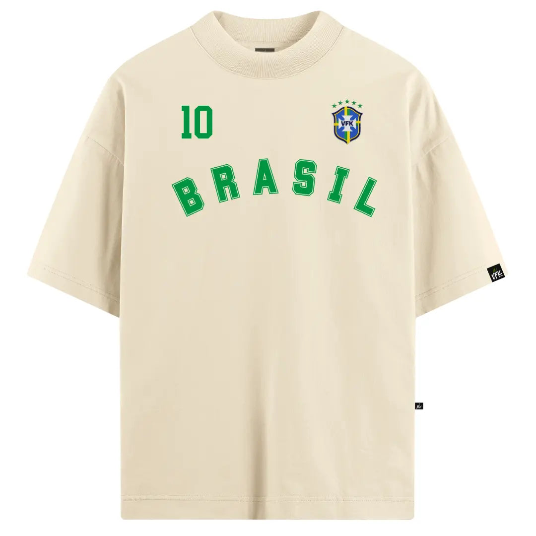 Camiseta Oversized VFK Brasil 10 Off-White