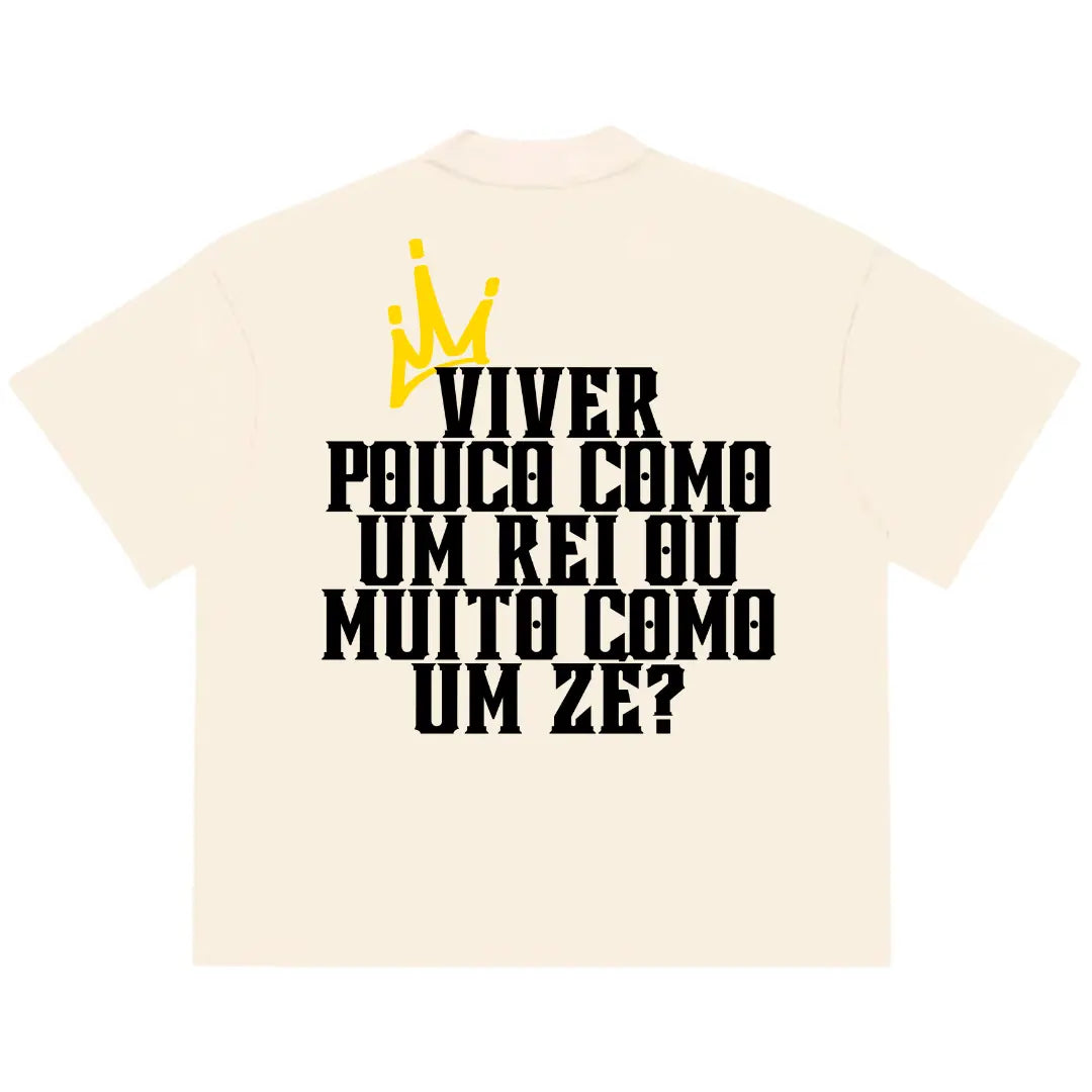 Camiseta Oversized King's Life Off White REF. VFK113