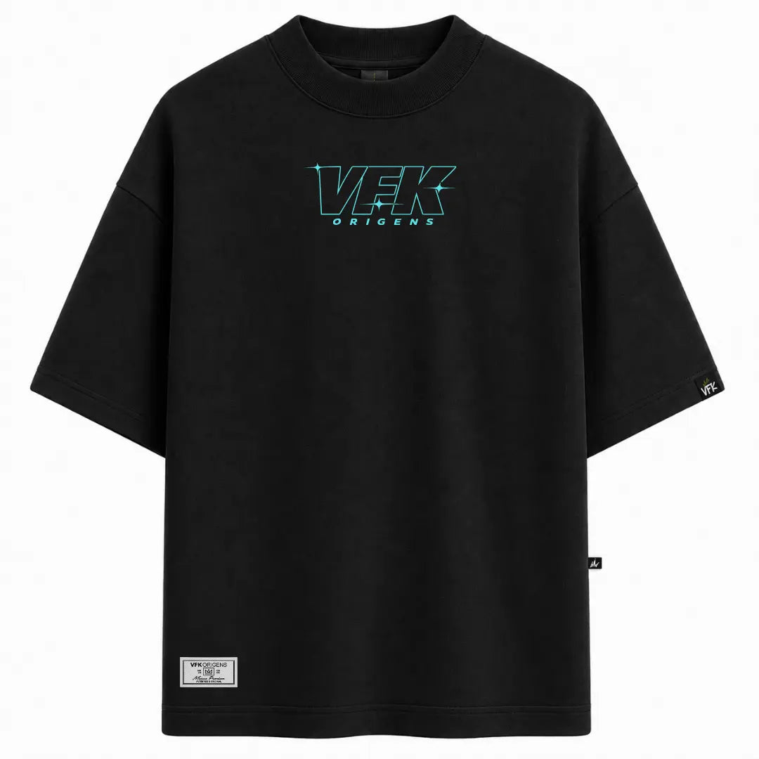 Camiseta Oversized VFK Heavy Orbit Preta