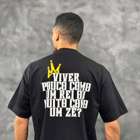 Camiseta Oversized King's Life Preto REF. VFK115