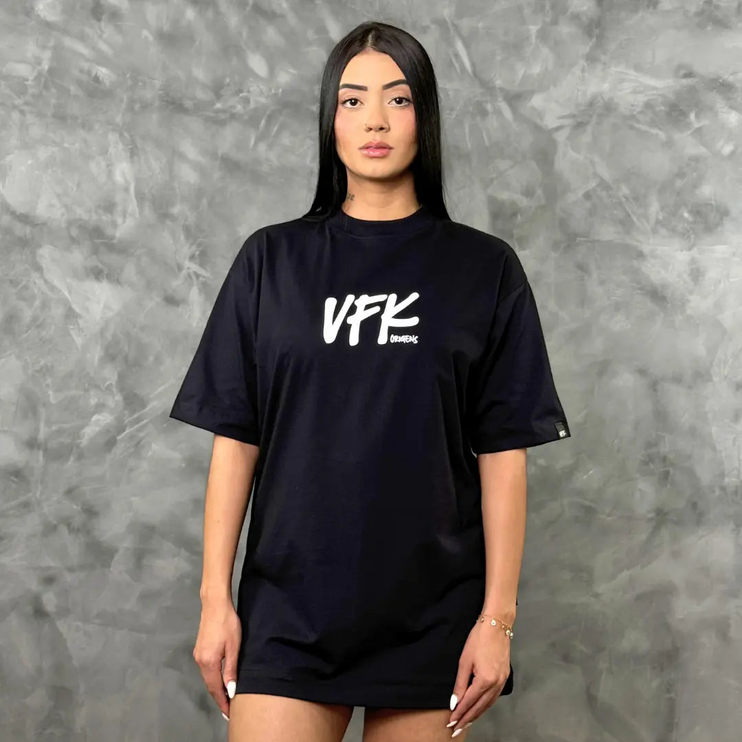 Camiseta Oversized Vfk Preto REF. VFK105