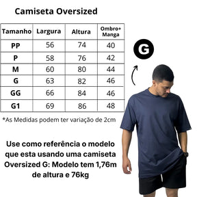 Camiseta Oversized Personalizada Azul