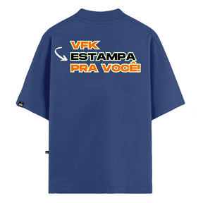Camiseta Oversized Personalizada Azul