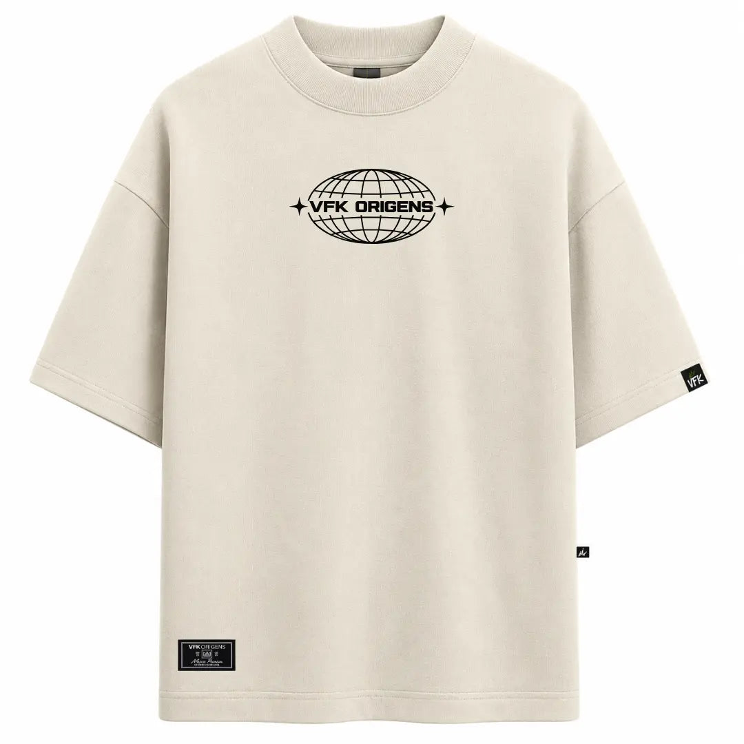 Camiseta Oversized VFK Heavy Worldwide Off White