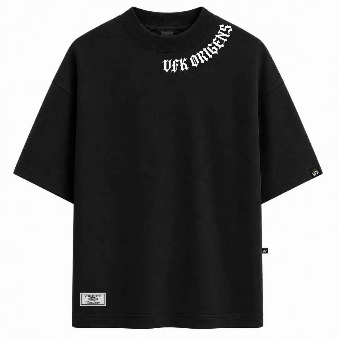Camiseta Oversized VFK Heavy Roots Preto