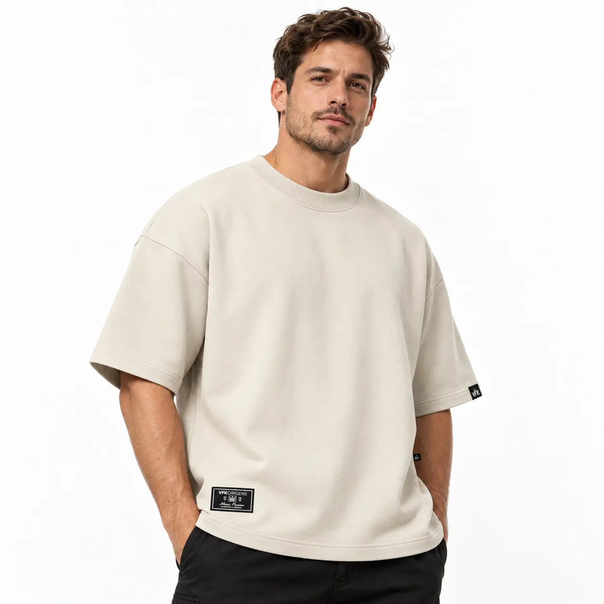 Camiseta Oversized VFK Heavy Lisa Off White