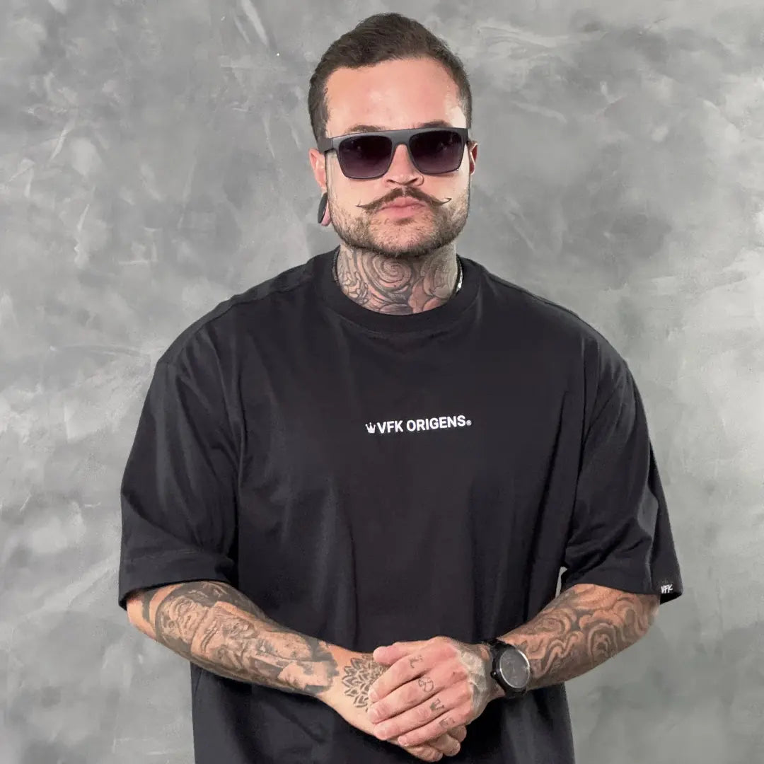 Camiseta Oversized Origins Royal Preto