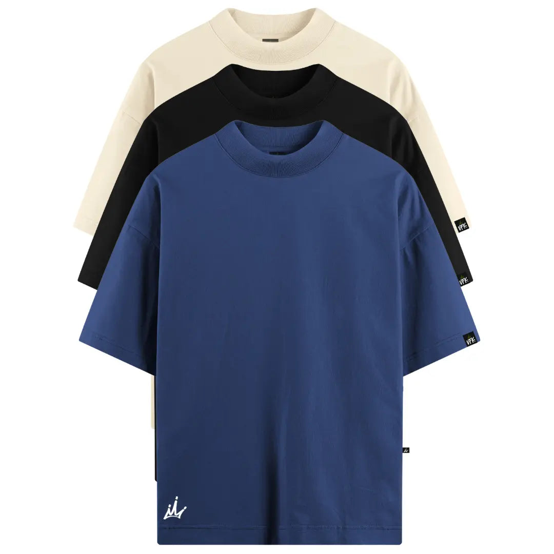 Kit com 3 Camisetas VFK Oversized
