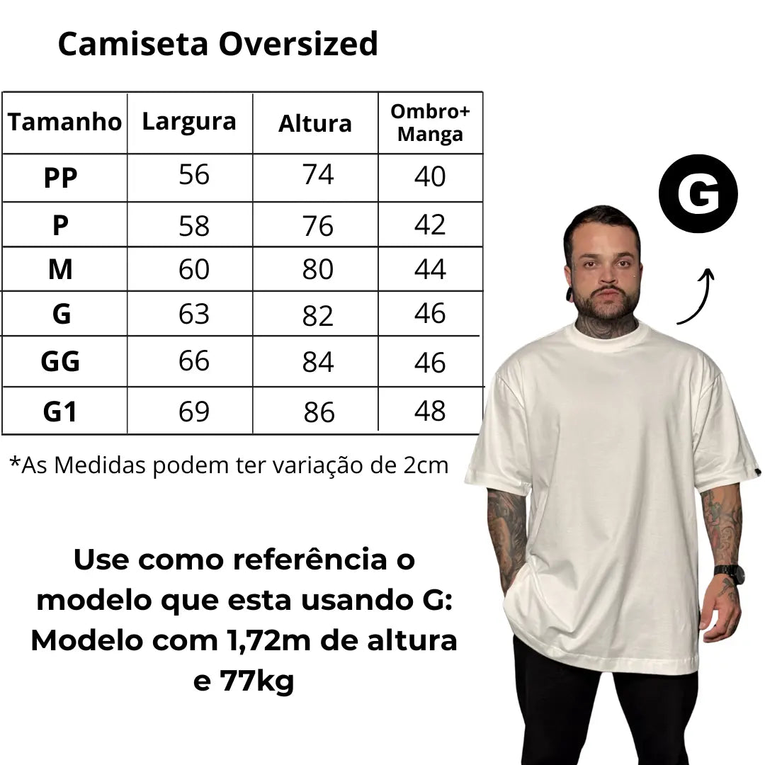 Kit Com 5 Camisetas Oversized Personalizadas