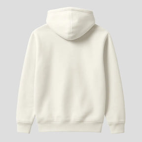 Moletom Confort Minimal Canguru com Capuz Off White