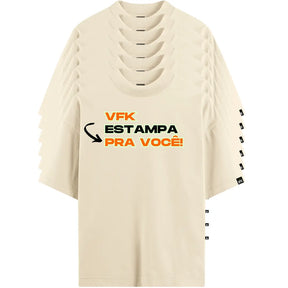 kit de 6 Camisetas Oversized Personalizadas Off-White