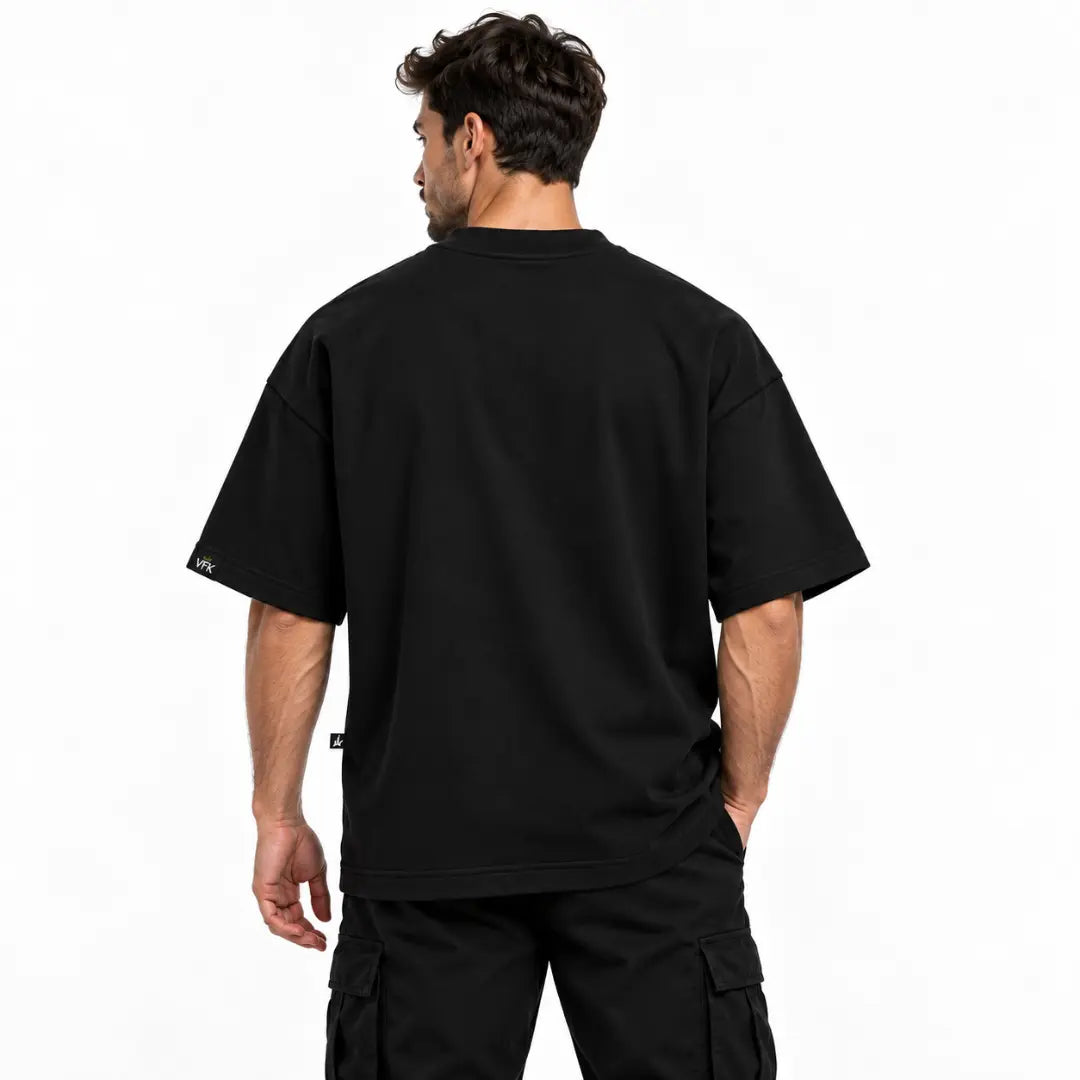 Camiseta Oversized VFK Heavy Red Tag Preta
